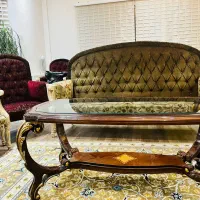 مبل بسیار تمیز۵ نفره نیم ست راحتی|مبلمان خانگی و میز عسلی|رودهن, |دیوار