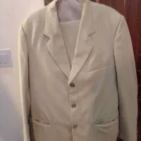 کت و شلوار مردانه رنگ کرم فاستونی