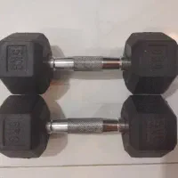 دمبل شش ضلعی ۱۰ و ۵ کیلویی