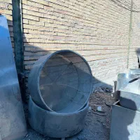 سه عدد ابکش بزرگ استیل توری   دو عدد لگن استیل