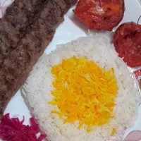 چلوکباب با برنج ایرانی