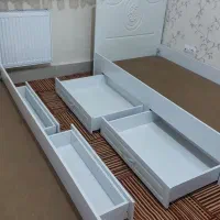 تخت کلاسیک تمام MDF کشودار وکیوم|تخت و سرویس خواب|مرند, |دیوار