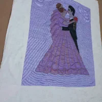 لحاف دونفره طرح عروس و داماد آکبند فروشی|رختخواب، بالش، پتو|میانه, |دیوار