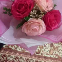 دسته گل مصنوعی ۴ شاخه رز|گل مصنوعی|تبریز, |دیوار