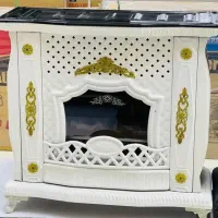 بخاری طرح حصیری پایه دار شومینه ای عمده و تک