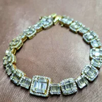 دست بند نقره طرح باگت ۲۱ گرم