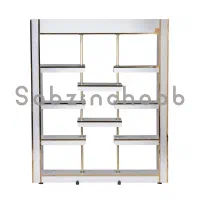 پشت شیشه وسط میله ساده ودوبل مناسب دکور