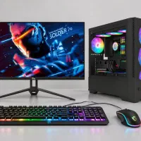 پکیج کامل کامپیوتر گیمینگ نو و مانیتور نو فول RGB