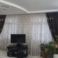 2عدد یالان ،والان پرده ترک قهوه ای رنگ و2عدد دستک