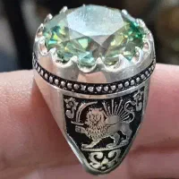 انگشتر .دست ساز موزونایت .الماس روسی