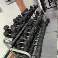 فروش یک تن و صد و بیست کیلو دمبل بدنسازی|تجهیزات ورزشی|هشتگرد, هشتگرد قدیم|دیوار