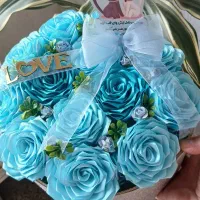 گل روبانی آبی پاستیلی