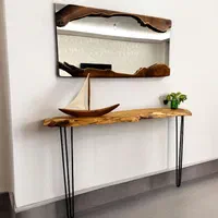 آینه کنسول روستیک چوب طبیعی
