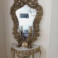 بوفه ،ساعت،آیینه وکنسول (ساعت و۲عدد شمعدان)