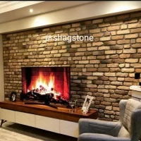 دکور آجر قزاقی و نسوز دیوار سنگ