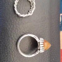 ۲ عدد انگشتر مردانه یمنی کهنه و زنانه