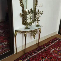 آینه و شمعدان برنز