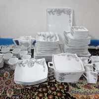 سرویس 59 پارچه 12 نفره  چینی پردیس اصل گل برجسته