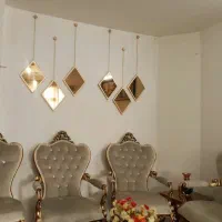 آینه لوزی mdf زنجیری|آینه|شیراز, زرهی|دیوار
