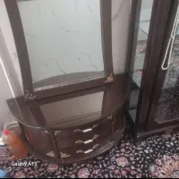 میز تلوزیون دو تیکه واینه وکنسول سالم