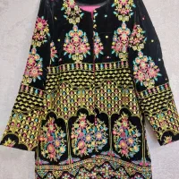 مانتو مخمل سوزن دوزی