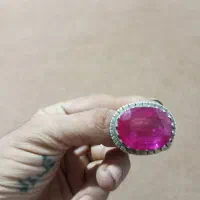 انگشتر فوق لاکچری یاقوت بارکاب ۲کبوتر