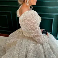 لباس عروس آستین دار شاین