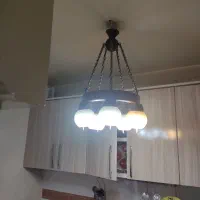 لوستر چوبی ۵شاخه|لوستر و چراغ آویز|زنجان, |دیوار