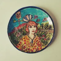 بشقاب /دیوارکوب سرامیکی دستساز