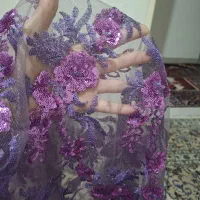 پارچه پولک دوزی شده کار وارداتی