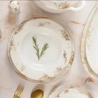 سرویس طلاکوب چینی زرین 6 نفره مدل شیک و به روز