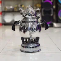 سماور سنگی برنجی کوره دار ورق ضخیم قوری سرامیکی|سماور، چایساز، قهوهساز|یزد, |دیوار