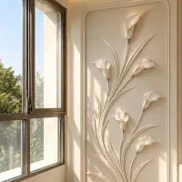 مجری گچبری مدرن/میکروسمنت/ورق طلا/نقاشی هنری
