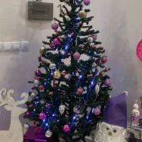 درخت کاج کریسمس ۱۸۰ سانت جنس کاغذی|گل مصنوعی|ارومیه, |دیوار