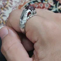 انگشتر نقره یاقوت