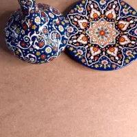 ست گلدان و بشقاب میناکاری|صنایع دستی و سایر لوازم تزئینی|تهران, جی|دیوار