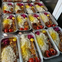 کباب جوجه کباب برنج ایرانی