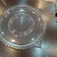 دو عدد سینی کریستال و 12 عدد لیوان فرانسه|ظروف سرو و پذیرایی|فارسان, |دیوار