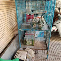 قفس تمام فلز دو طبقه باقفل و متعلقات داخل|لوازم جانبی حیوانات|اصفهان, سروستان|دیوار