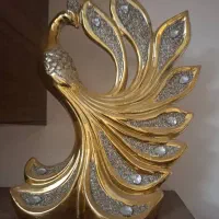 مجسمه طاووس طلایی|مجسمه، تندیس، ماکت|کرج, باغستان|دیوار