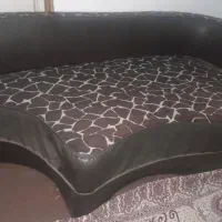 مبل ال مخمل چرم ۷نفره با بلشت|مبلمان خانگی و میز عسلی|آمل, |دیوار