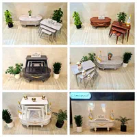 میز جلومبلی۴تکه طرح خطی عسلی جلو مبلی تمام وکیوم