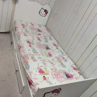 تخت وکمد نوجوان در حد نو|تخت و سرویس خواب|قدس, شهرقدس|دیوار