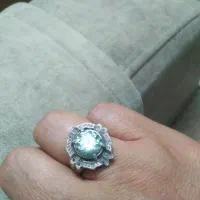 انگشتر نقره نگین الماس