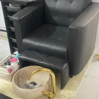 صندلی پدیکورتخت مژه چمن مصنوعی صندلی چراغ نئون مژه