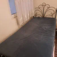 تخت خواب یک نفره آهنی با سرتخت فرفورژه