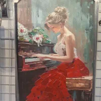 قاب و تابلو خاص با مخمل ژاپنی و نقاشی برجسته