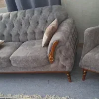 مبل ۷ نفره نو با میز وسط و عسلی هاش