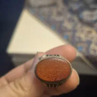 انگشتر نقره ۹۲۵ با نگین عقیق یمنی