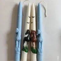 شمع قلمی اسب ۲۰ سانتی رنگی